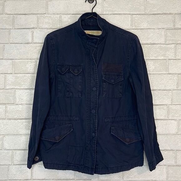 J Crew Navy Broken In Chino Utility Jacket XS - Picture 1 of 6